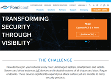 Tablet Screenshot of forescout.com